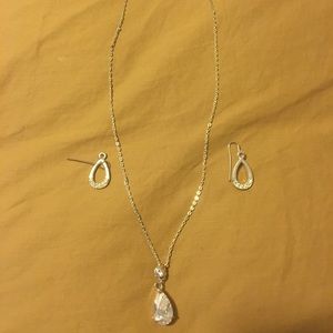 Dazzling Silver-Tone Jewelry Set